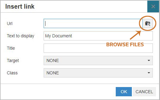 Browse files button in Drupal 7