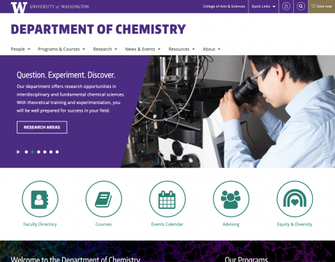 UW Department of Chemistry website