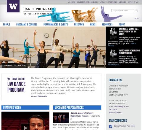UW Dance Program website
