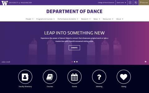 UW Department of Dance website