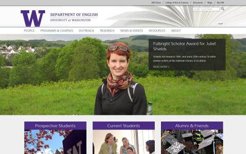 UW Department of English website