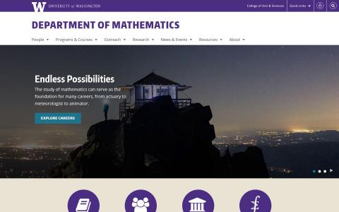 UW Mathematics website