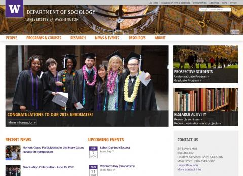 UW Department of Sociology website
