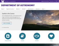 Astronomy homepage screenshot