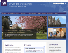 UW Department of Linguistics website