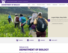 Biology homepage screenshot