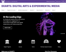 DXARTS homepage screenshot