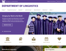linguistics website homepage screenshot