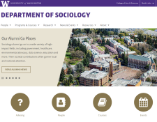 Sociology homepage screenshot